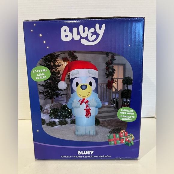 Christmas BLUEY Airblown Inflatable Santa Hat Bluey Holiday...
